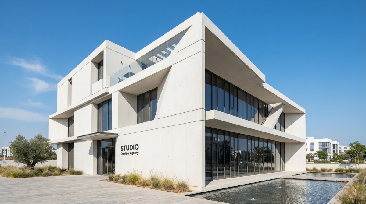 Clean architectural lines in light and shadow — the kind of considered detail we bring to every build